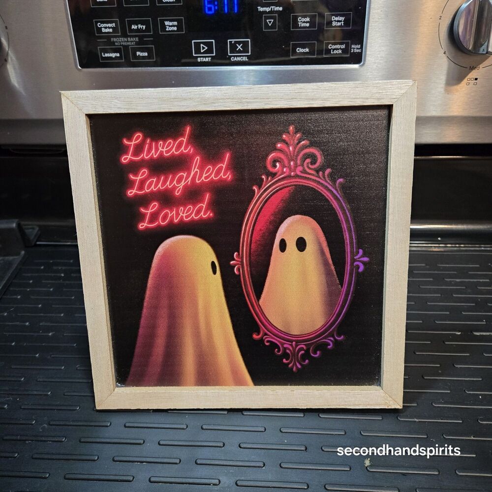 2026 Target Bullseye  Framed Ghost Wall Art 8"x 8" Halloween NEW